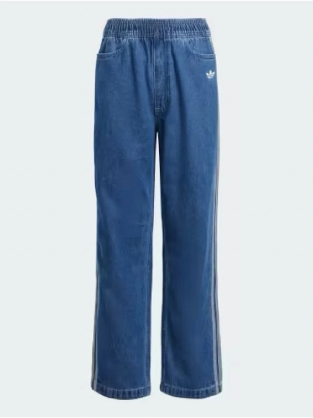 Adidas Originals Kids Denim 3-Stripes Pants Medium NWT Y2K unisex